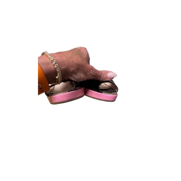 Fendi Maryjanes with Black and Pink Wedge Platform Espadrilles. No Flaws. - Picture 8 of 17